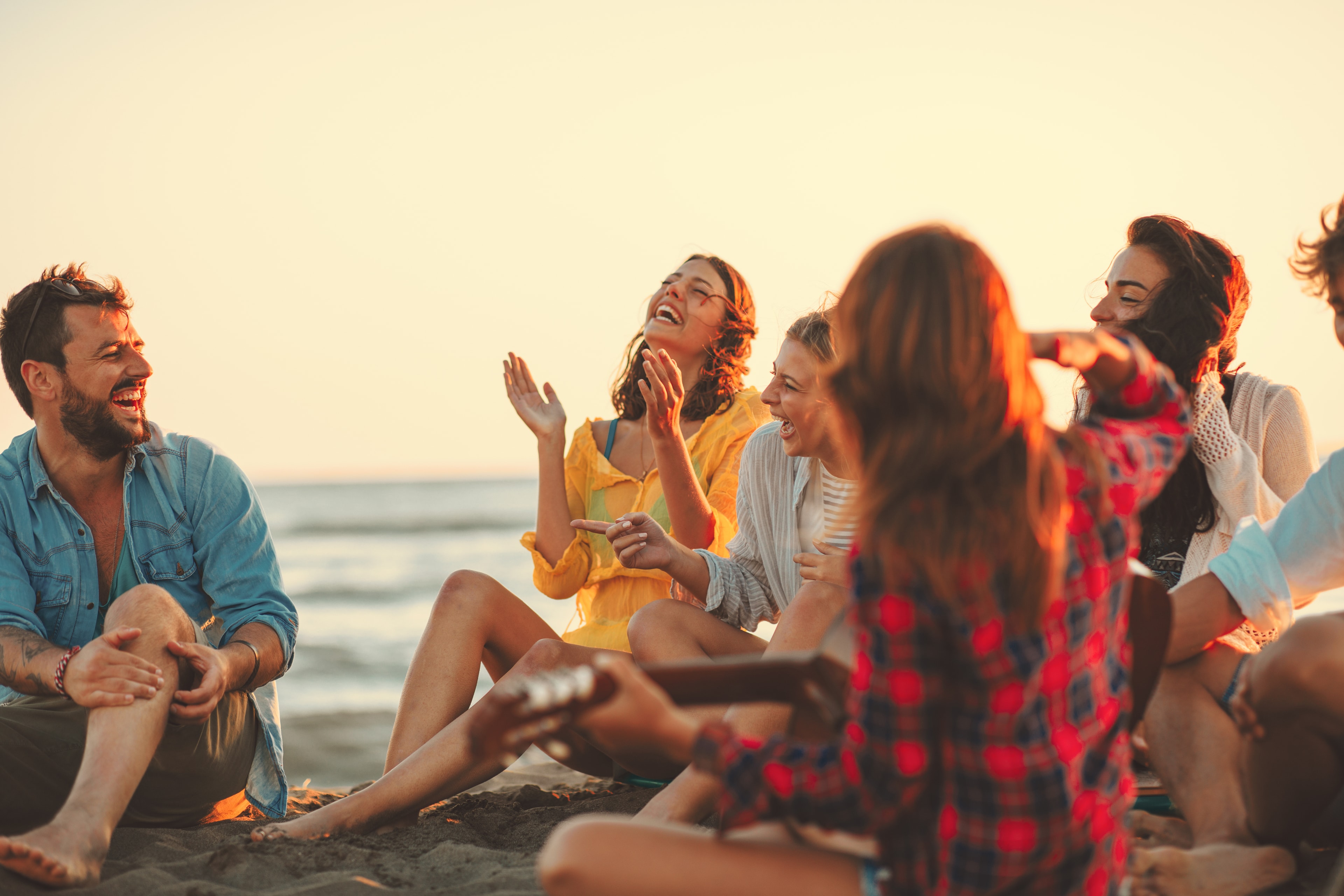 Group of friends having fun